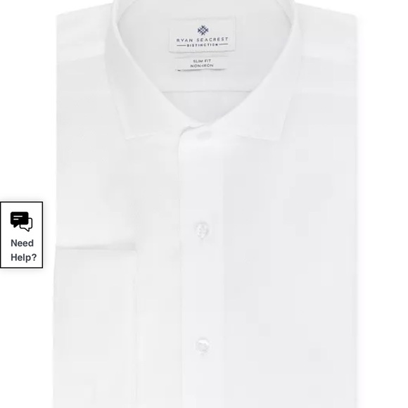 Men’s Ryan Seacrest Distinction white Dress shirt, NWT - Picture 2 of 3